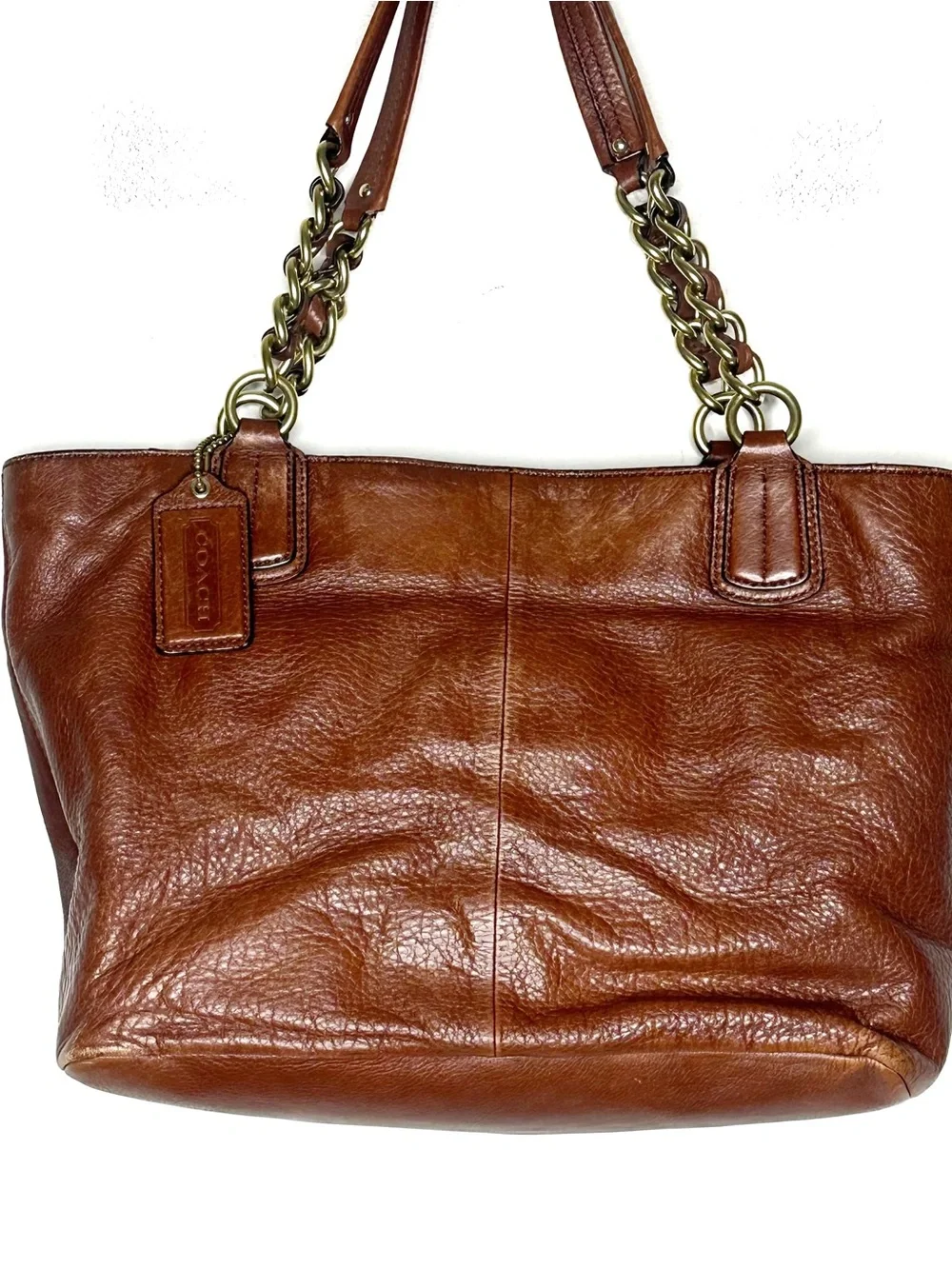 Coach Madison 20466 Soft Camel Brown Color Leather Handbag Tote